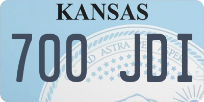 KS license plate 700JDI