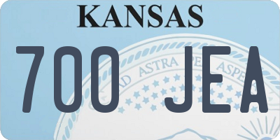 KS license plate 700JEA