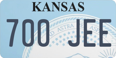 KS license plate 700JEE