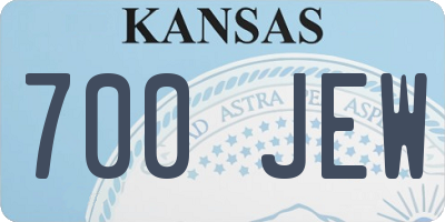 KS license plate 700JEW