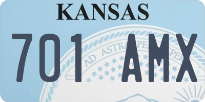 KS license plate 701AMX