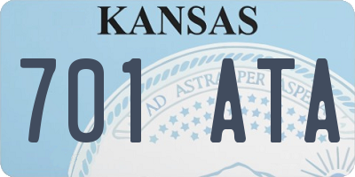 KS license plate 701ATA