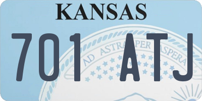 KS license plate 701ATJ