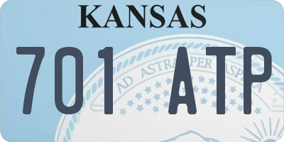KS license plate 701ATP