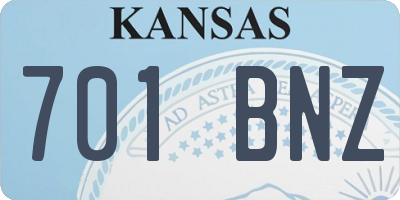 KS license plate 701BNZ