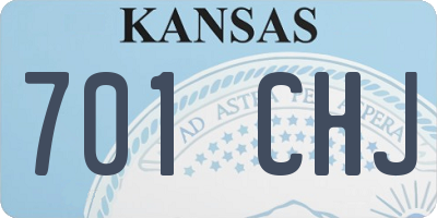 KS license plate 701CHJ