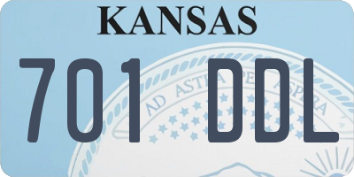 KS license plate 701DDL