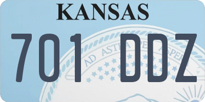 KS license plate 701DDZ