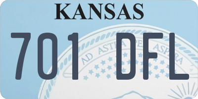 KS license plate 701DFL