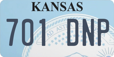 KS license plate 701DNP