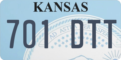 KS license plate 701DTT
