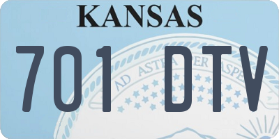 KS license plate 701DTV
