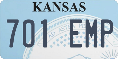 KS license plate 701EMP