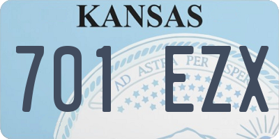 KS license plate 701EZX