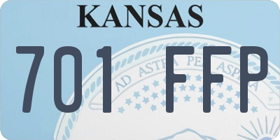 KS license plate 701FFP