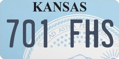 KS license plate 701FHS