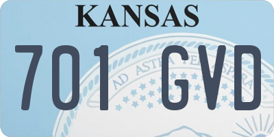 KS license plate 701GVD