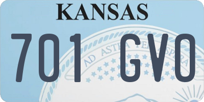 KS license plate 701GVO