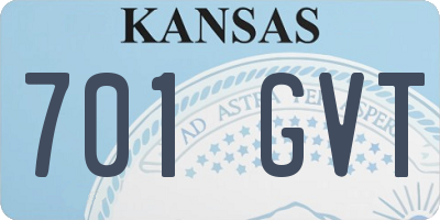 KS license plate 701GVT