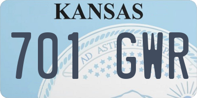 KS license plate 701GWR
