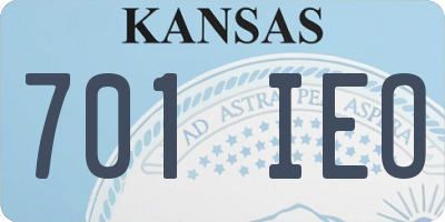 KS license plate 701IEO