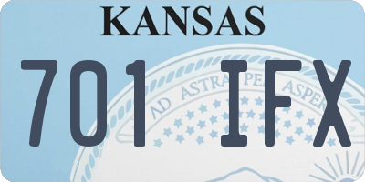 KS license plate 701IFX