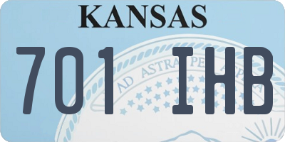 KS license plate 701IHB