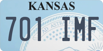 KS license plate 701IMF