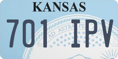 KS license plate 701IPV