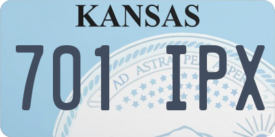 KS license plate 701IPX