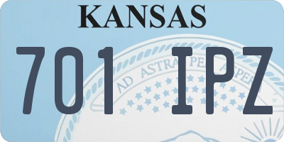 KS license plate 701IPZ