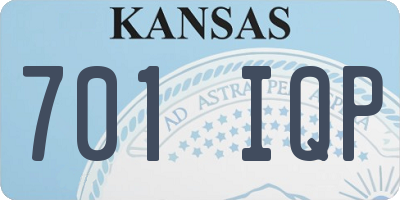 KS license plate 701IQP