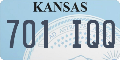 KS license plate 701IQQ