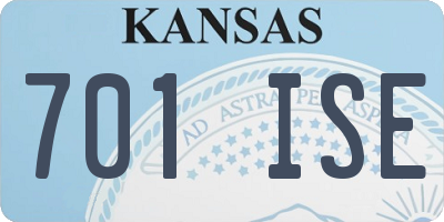 KS license plate 701ISE