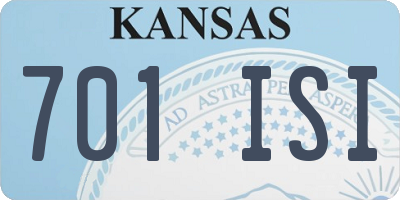 KS license plate 701ISI