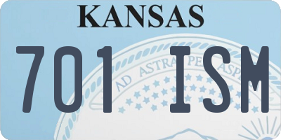 KS license plate 701ISM