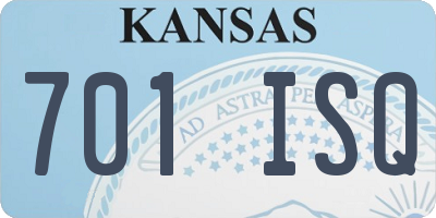 KS license plate 701ISQ