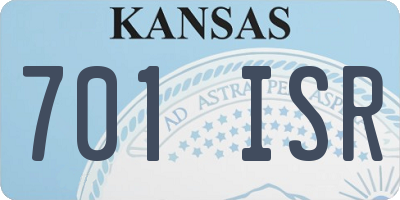 KS license plate 701ISR