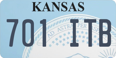 KS license plate 701ITB