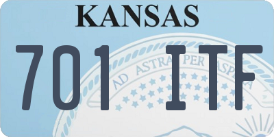 KS license plate 701ITF