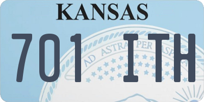 KS license plate 701ITH