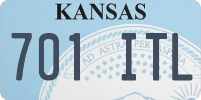 KS license plate 701ITL