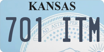 KS license plate 701ITM