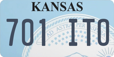 KS license plate 701ITO