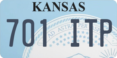 KS license plate 701ITP