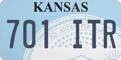 KS license plate 701ITR