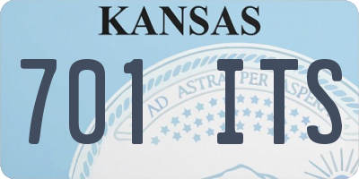 KS license plate 701ITS