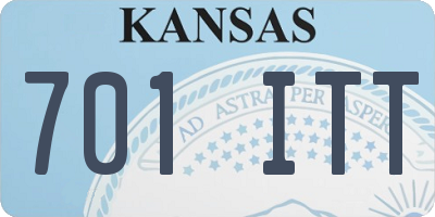 KS license plate 701ITT