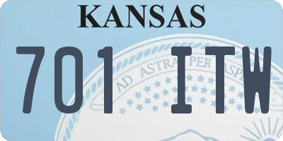 KS license plate 701ITW