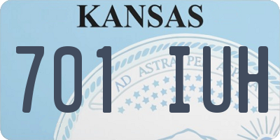 KS license plate 701IUH